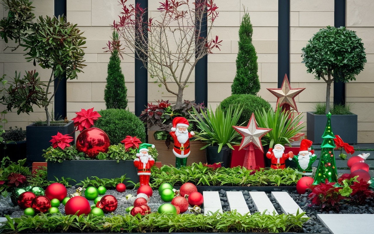 Idee creative per decorare il giardino a dicembre